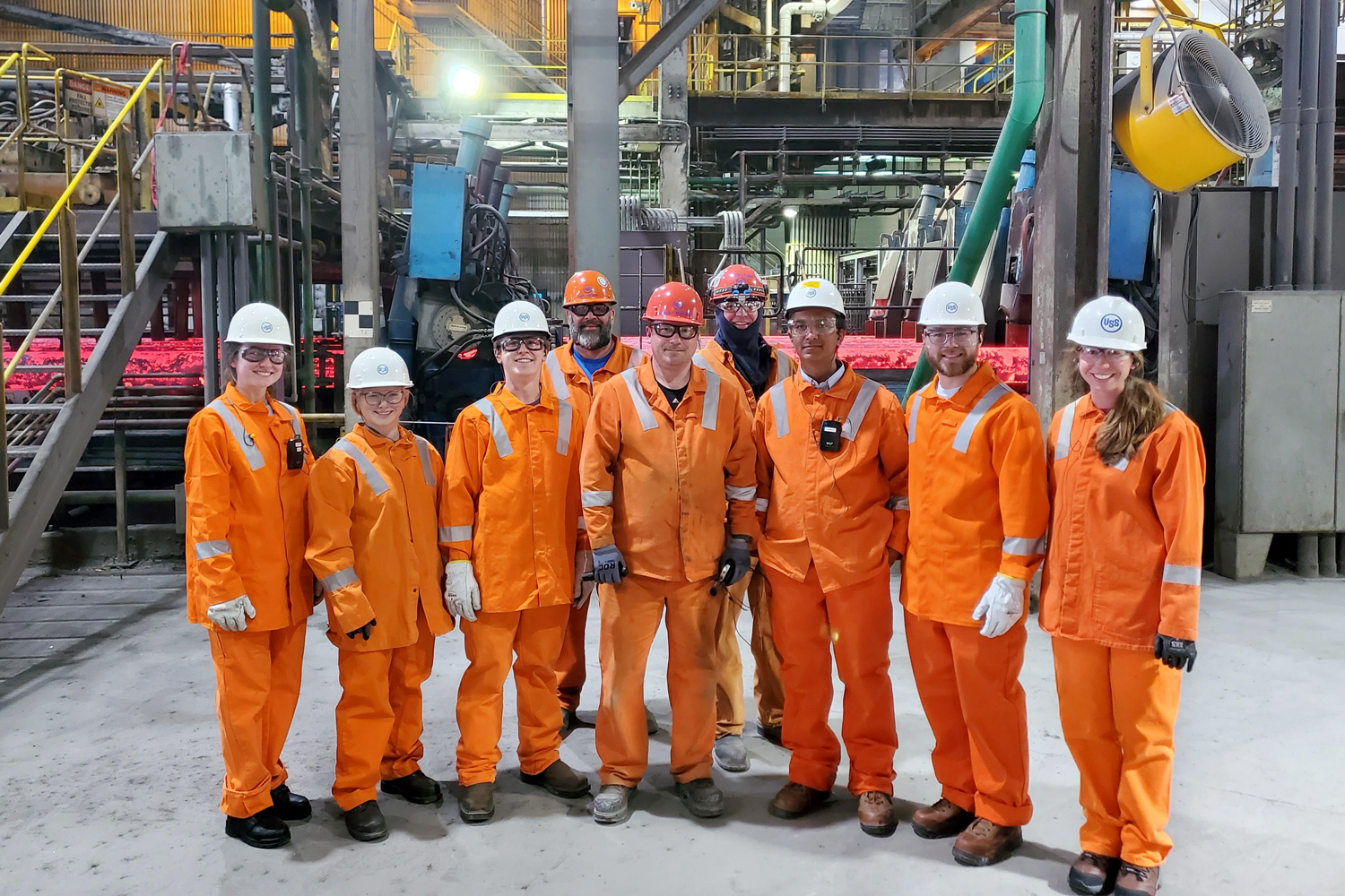 Students enrolled in Professor Nilesh Kumar’s MTE 491/591 Ferrous Metallurgy class visiting a steel plant in Alabama