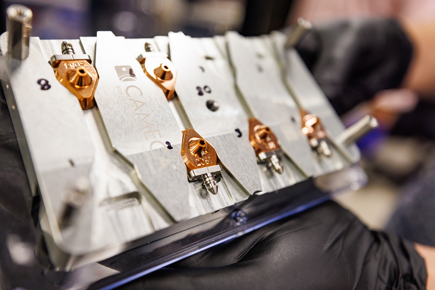 researchers in the Alabama Materials Institute prepare samples for atom probe