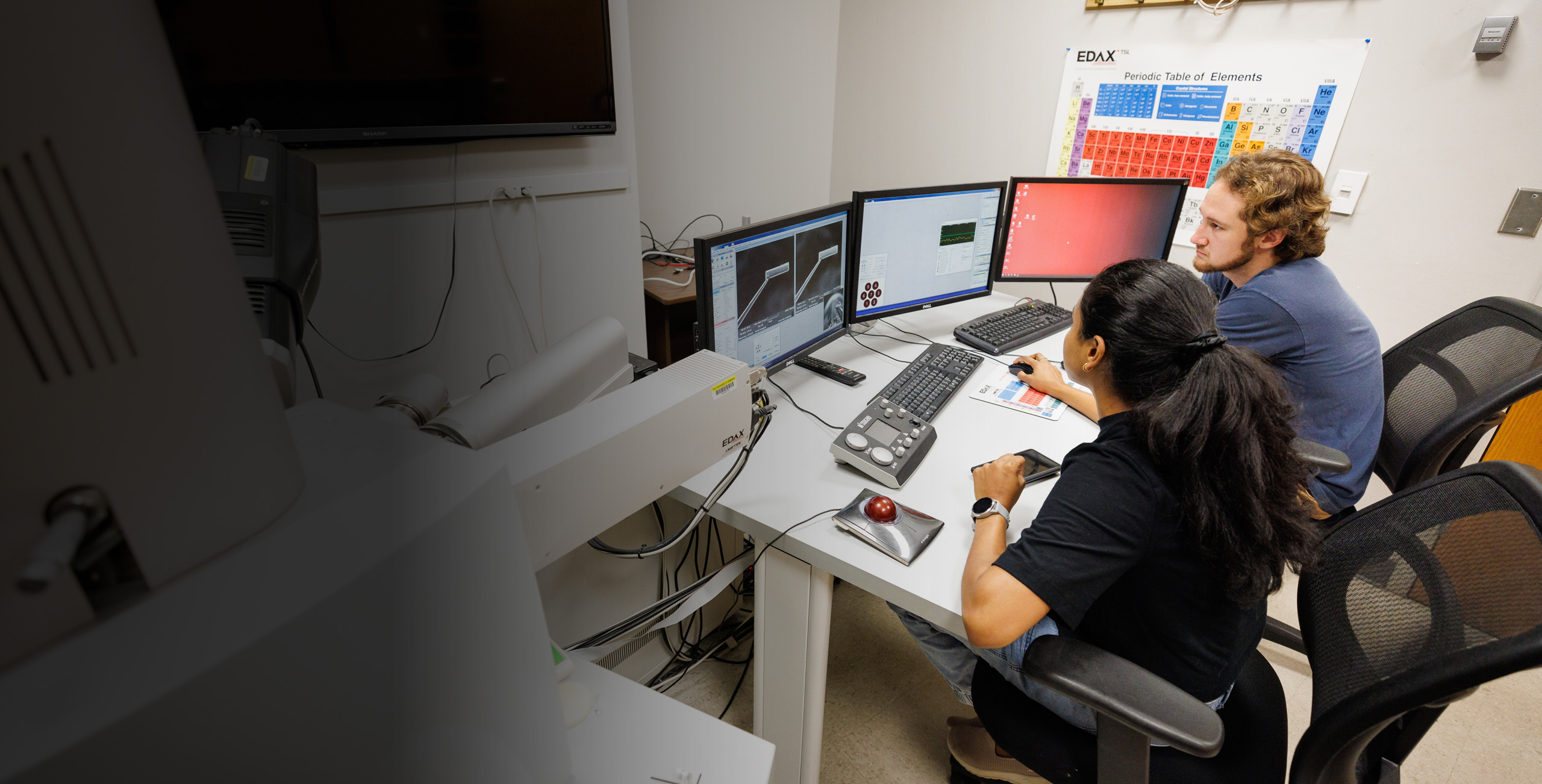 two researchers in the Core Analytical Facility